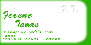 ferenc tamas business card